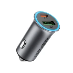 Автомобільний зарядний пристрій Acefast B16 95W USB-A + USB-C Grey (6974316284970)