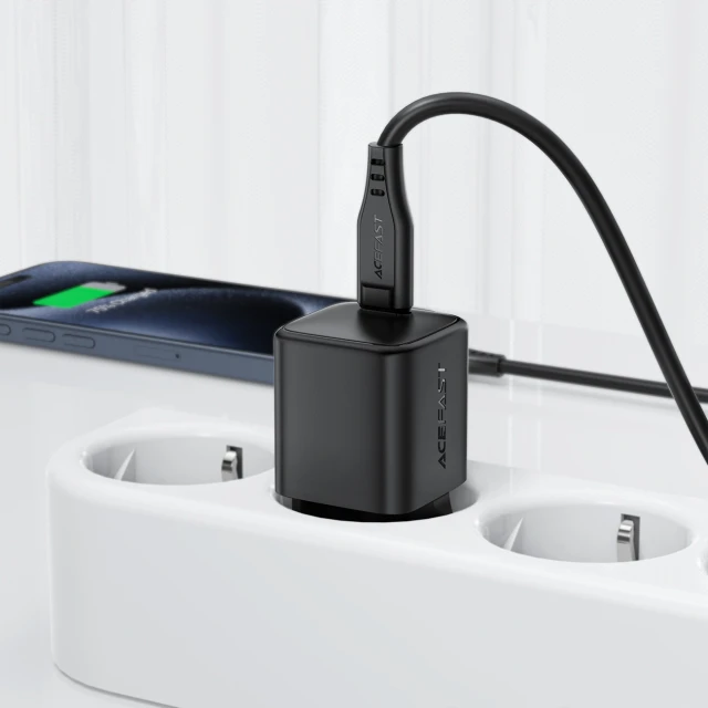 Мережевий зарядний пристрій Acefast A117 GaN PD 20W USB-C чорний (Acefast A117)