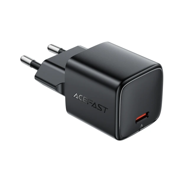 Мережевий зарядний пристрій Acefast A117 GaN PD 20W USB-C чорний (Acefast A117)