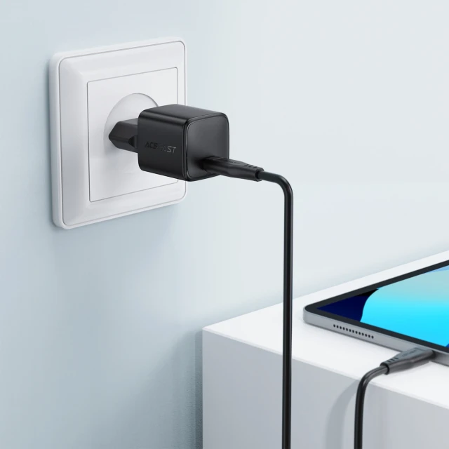 Мережевий зарядний пристрій Acefast A118 GaN PD 30W USB-C Black (Acefast A118)