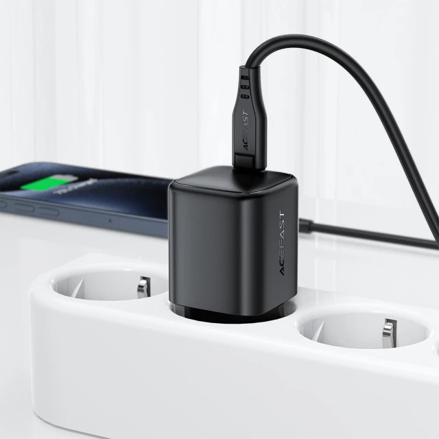 Мережевий зарядний пристрій Acefast A119 GaN PD 45W USB-C Black (6974316285007)