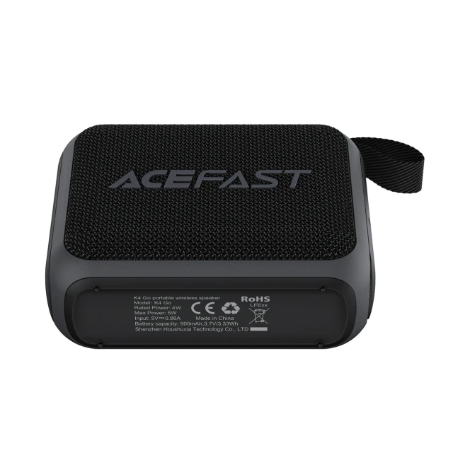 Колонка Acefast K4 Go Bluetooth 5.4 Black (6974316285113)