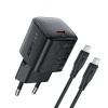 Зарядний пристрій Acefast A118 30W GaN USB-C з кабелем USB-C - USB-C 1.2m Black (6974316285175)