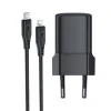 Мережевий зарядний пристрій Acefast A118 30W GaN USB-C з кабелем USB-C to Lightning 1.2м Black (6974316285182)