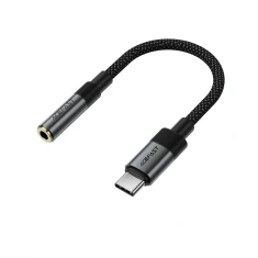 Адаптер Acefast J12 USB-C на mini jack 3.5 mm Black (6974316285281)
