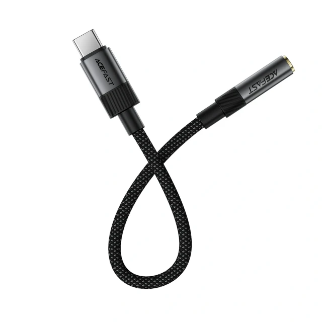 Адаптер Acefast J12 USB-C на mini jack 3.5 mm Black (6974316285281)