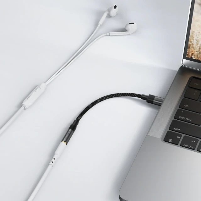 Адаптер Acefast J12 USB-C на mini jack 3.5 mm Black (6974316285281)