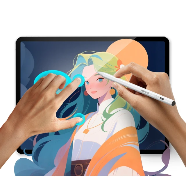 Стилус Acefast V2 для iPad з 2 змінними наконечниками White (6974316285441)