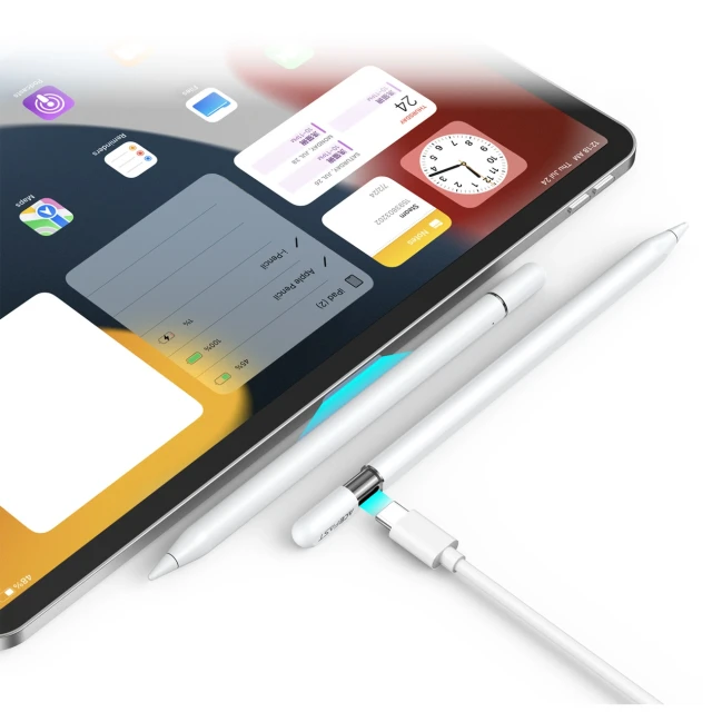 Стилус Acefast V3 для iPad з бездротовою зарядкою та 2 змінними наконечниками White (6974316285458)