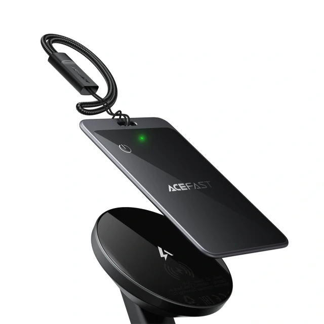 Bluetooth-трекер Acefast S3 у вигляді картки сумісний з Apple Find My Grey (6974316285694)
