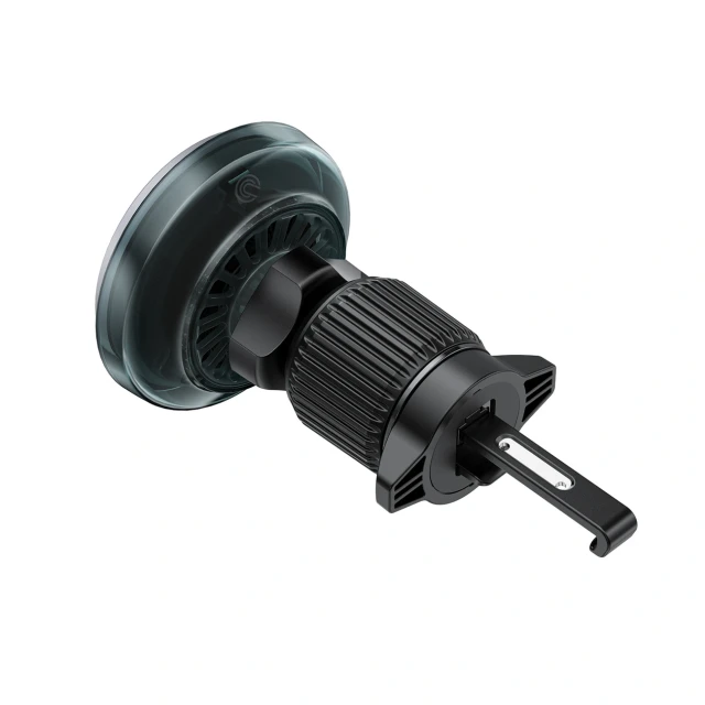 Автотримач Acefast D61 магнітний до дефлектора з бездротовою зарядкою Qi2 25W Grey (6974316285786)