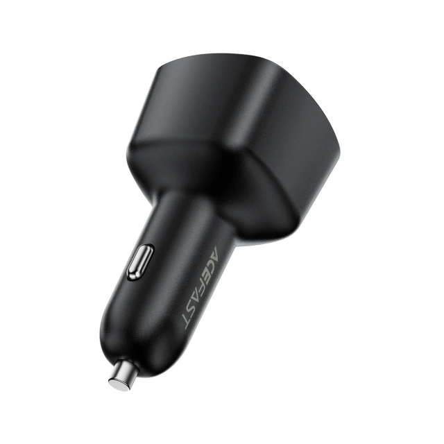 Автомобільний зарядний пристрій Acefast B18 200W 2x USB-C + USB-A Black (6974316285953)