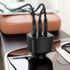 Автомобільний зарядний пристрій Acefast B18 200W 2x USB-C + USB-A Black (6974316285953)