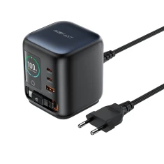 Зарядний пристрій Acefast Z10 GaN 100W 3xUSB з кабелем USB-C Black (6974316286516)