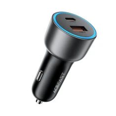 Автомобільний зарядний пристрій Acefast B21 75W USB-C + USB-A Black (6974316286684)