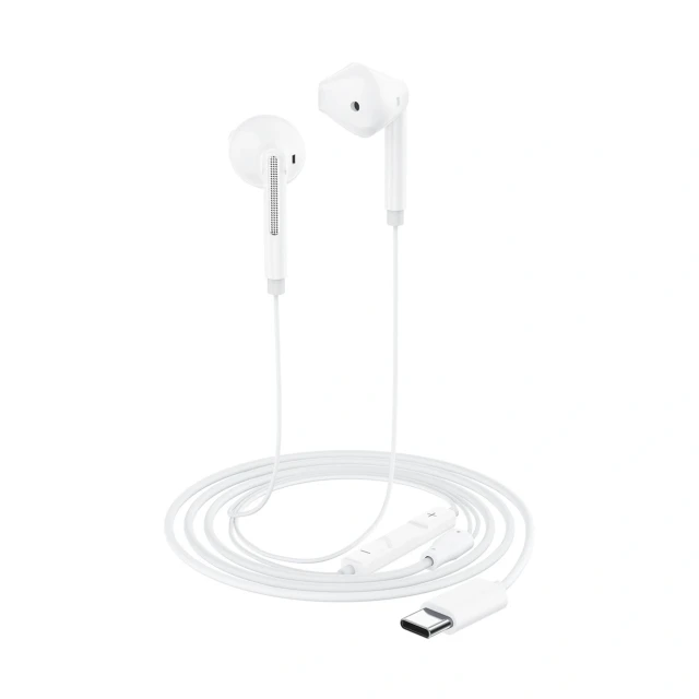 Навушники Acefast L13 провідні USB-C з мікрофоном White (6974316286691)