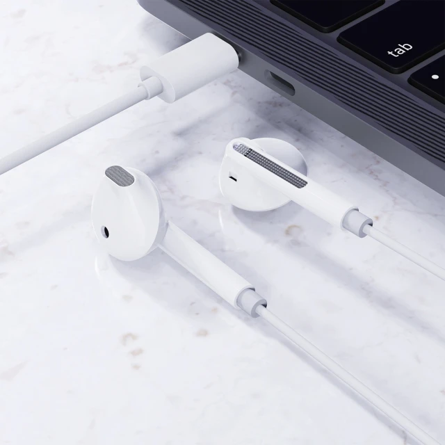Навушники Acefast L13 провідні USB-C з мікрофоном White (6974316286691)