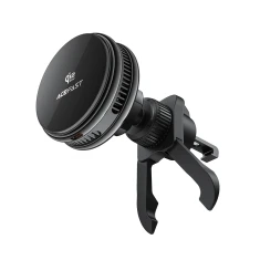 Автотримач Acefast D66 з бездротовою зарядкою Qi2 25W та охолодженням Black (6974316286769)