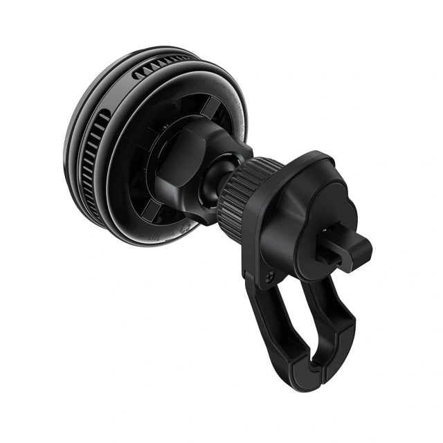 Автодержатель Acefast D66 с беспроводной зарядкой Qi2 25W и охлаждением Black (6974316286769)