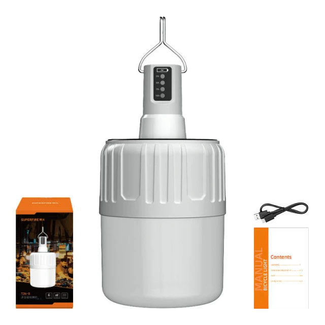 Лампа кемпінгова Superfire T26-S 500lm сонячна (T26-S)
