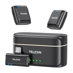 Мікрофон бездротовий петличний + powerbank TELESIN для телефонів USB-C (P5-MCP-01)