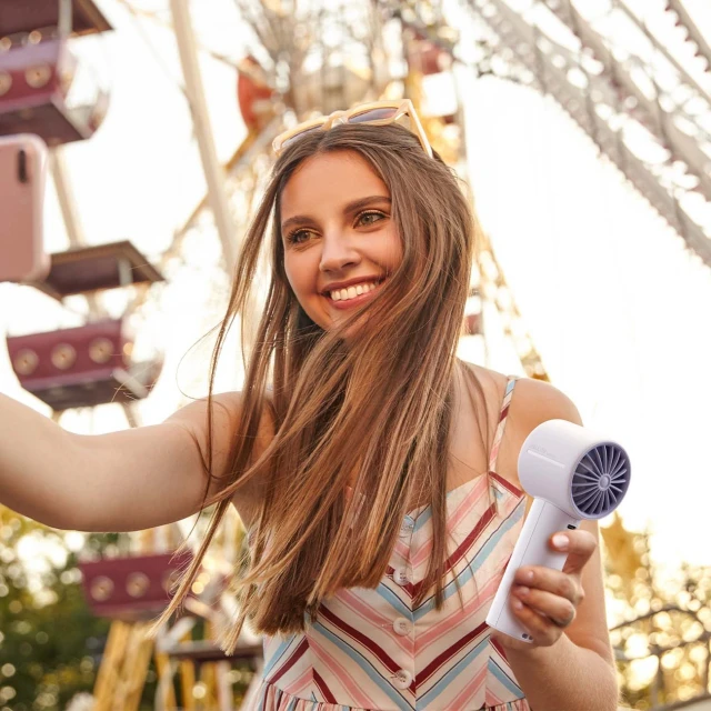 Портативний вентилятор Jisulife Handheld Fan 10 4000mAh USB Blue (6975061536673)