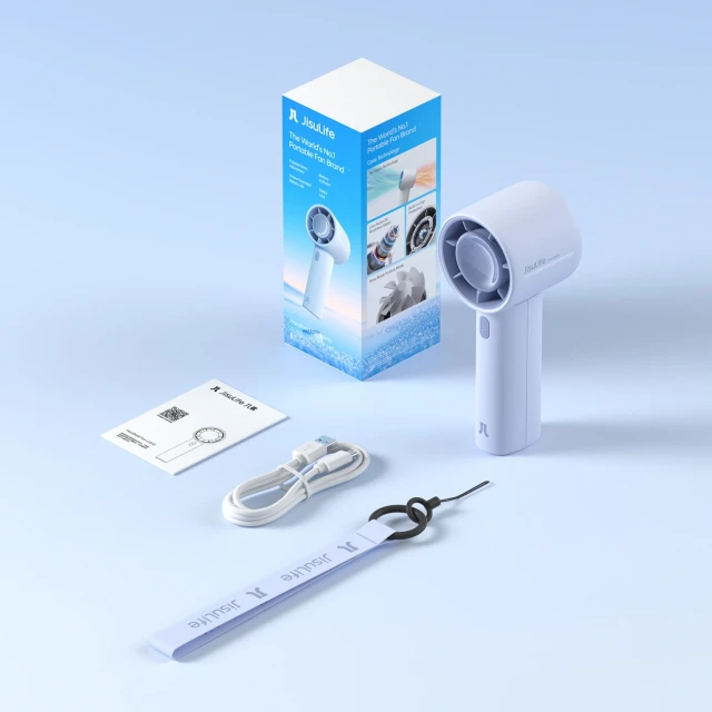 Портативний вентилятор Jisulife Handheld Fan 10 4000mAh USB Blue (6975061536673)