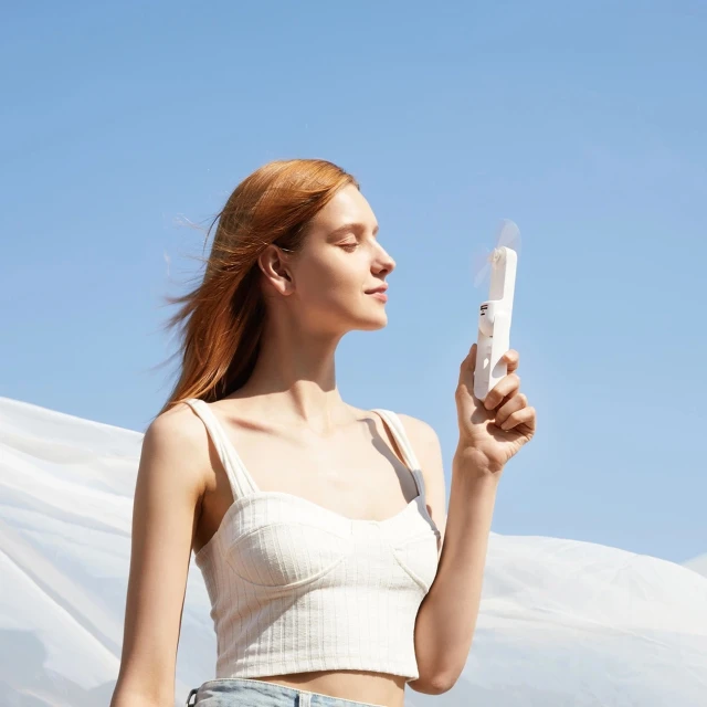 Мініатюрний вентилятор Jisulife Handheld Fan Life8 Plus USB 4500mAh White (6975061536727)