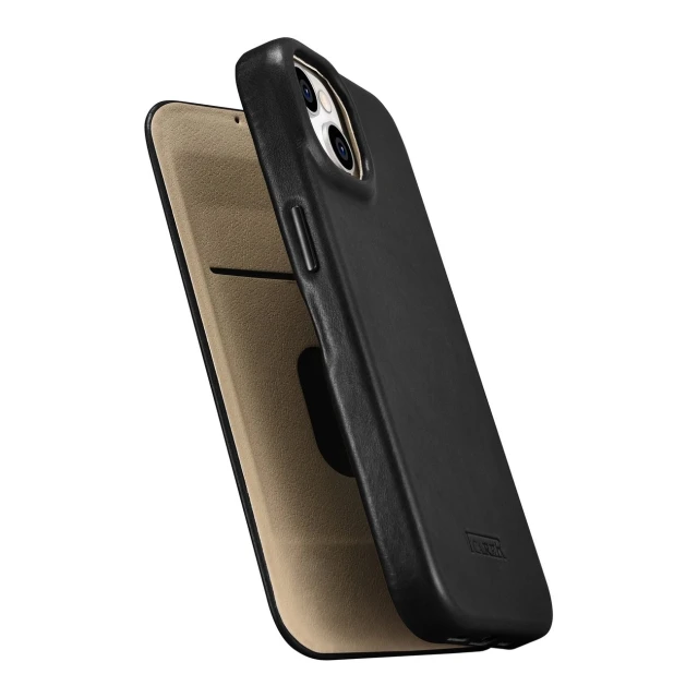 Чохол iCarer CE Oil Wax Premium Leather Folio Case для iPhone 14 Plus Black with MagSafe (AKI14220707-BK)