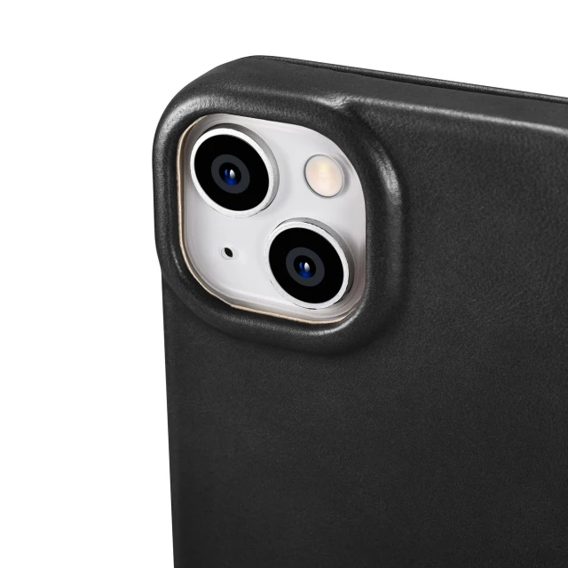 Чохол iCarer CE Oil Wax Premium Leather Folio Case для iPhone 14 Plus Black with MagSafe (AKI14220707-BK)