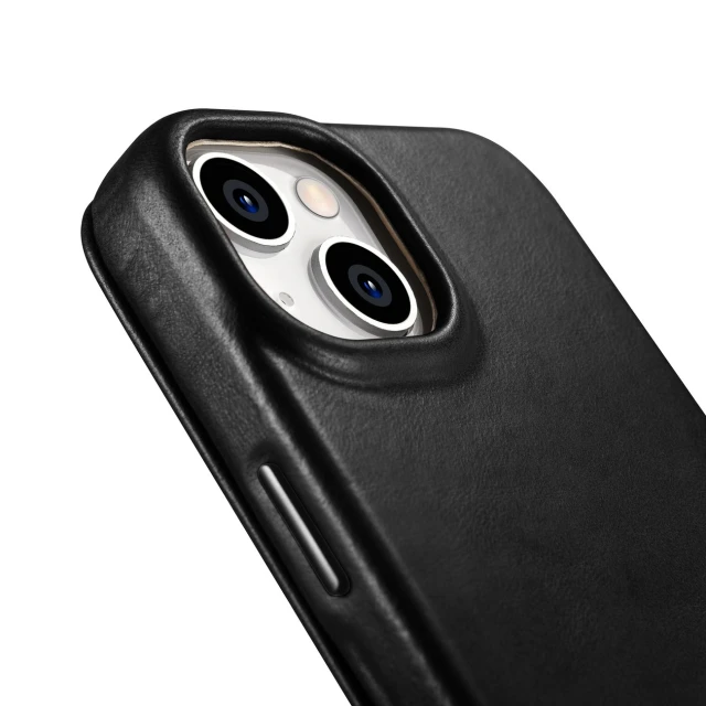 Чохол iCarer CE Oil Wax Premium Leather Folio Case для iPhone 14 Plus Black with MagSafe (AKI14220707-BK)