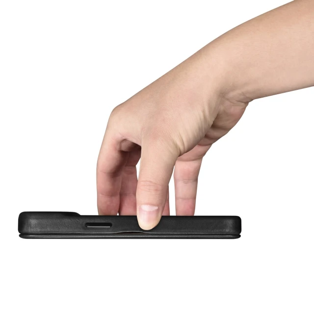 Чохол iCarer CE Oil Wax Premium Leather Folio Case для iPhone 14 Plus Black with MagSafe (AKI14220707-BK)