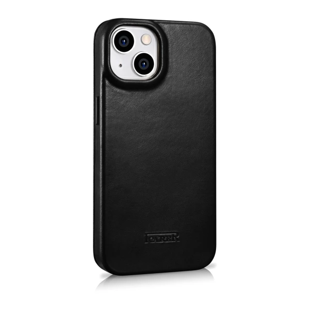 Чохол iCarer CE Oil Wax Premium Leather Folio Case для iPhone 14 Plus Black with MagSafe (AKI14220707-BK)