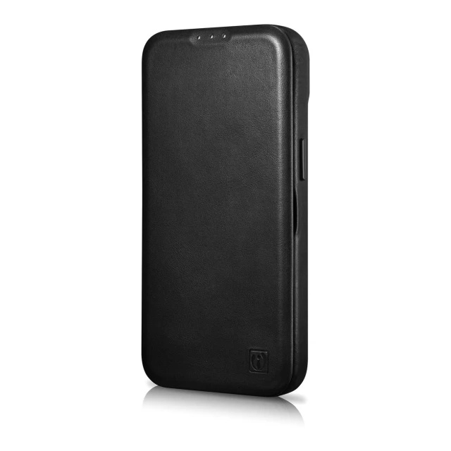 Чохол iCarer CE Oil Wax Premium Leather Folio Case для iPhone 14 Plus Black with MagSafe (AKI14220707-BK)
