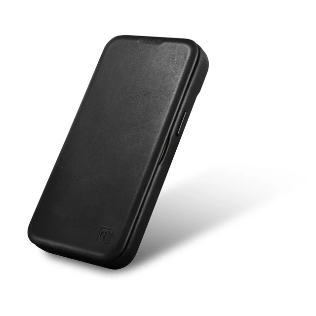 Чохол iCarer CE Oil Wax Premium Leather Folio Case для iPhone 14 Plus Black with MagSafe (AKI14220707-BK)