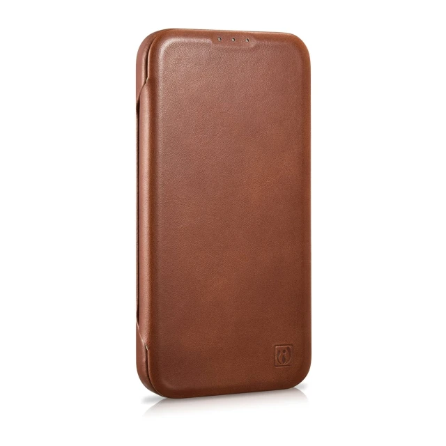 Чохол iCarer CE Oil Wax Premium Leather Folio Case для iPhone 14 Plus Brown with MagSafe (AKI14220707-BN)