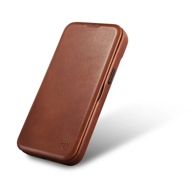 Чохол iCarer CE Oil Wax Premium Leather Folio Case для iPhone 14 Plus Brown with MagSafe (AKI14220707-BN)