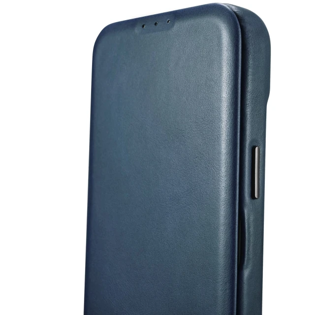 Чохол iCarer CE Oil Wax Premium Leather Folio Case для iPhone 14 Plus Blue with MagSafe (AKI14220707-BU)