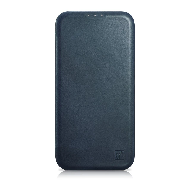 Чохол iCarer CE Oil Wax Premium Leather Folio Case для iPhone 14 Plus Blue with MagSafe (AKI14220707-BU)