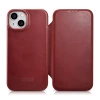 Чохол iCarer CE Oil Wax Premium Leather Folio Case для iPhone 14 Plus Red with MagSafe (AKI14220707-RD)