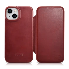 Чохол iCarer CE Oil Wax Premium Leather Folio Case для iPhone 14 Plus Red with MagSafe (AKI14220707-RD)