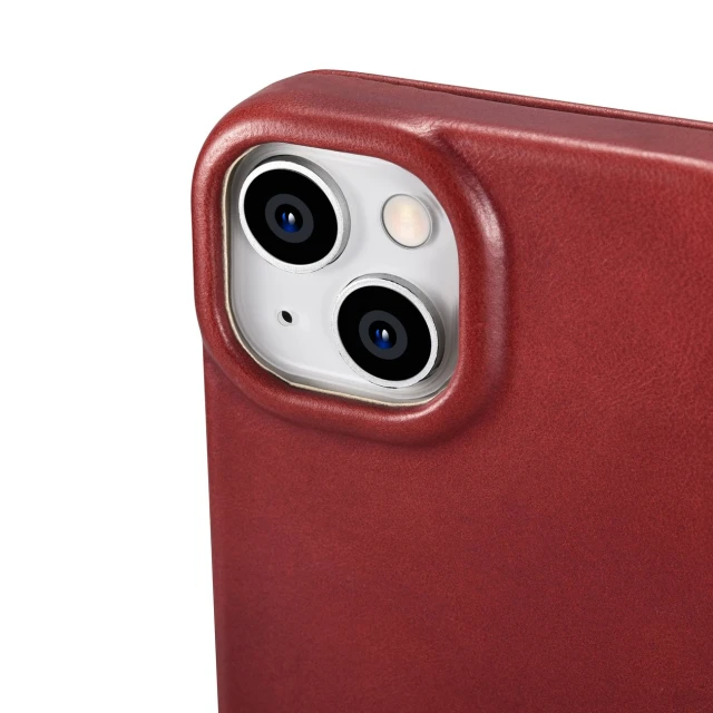 Чохол iCarer CE Oil Wax Premium Leather Folio Case для iPhone 14 Plus Red with MagSafe (AKI14220707-RD)