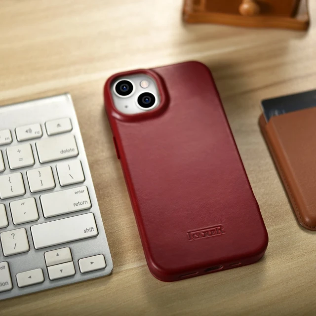 Чохол iCarer CE Oil Wax Premium Leather Folio Case для iPhone 14 Plus Red with MagSafe (AKI14220707-RD)