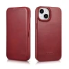 Чохол iCarer CE Oil Wax Premium Leather Folio Case для iPhone 14 Plus Red with MagSafe (AKI14220707-RD)