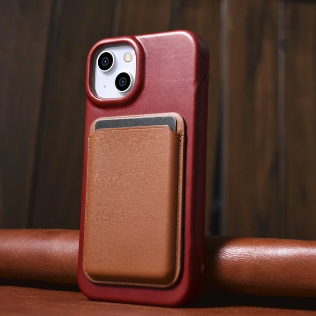Чохол iCarer CE Oil Wax Premium Leather Folio Case для iPhone 14 Plus Red with MagSafe (AKI14220707-RD)