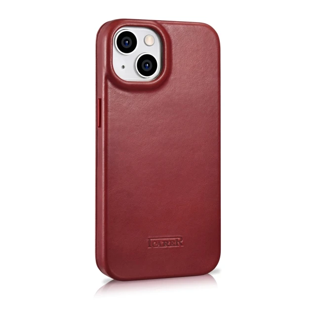 Чохол iCarer CE Oil Wax Premium Leather Folio Case для iPhone 14 Plus Red with MagSafe (AKI14220707-RD)