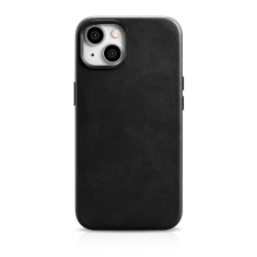 Чохол iCarer Oil Wax Premium Leather Case для iPhone 14 Plus Black with MagSafe (WMI14220703-BK)