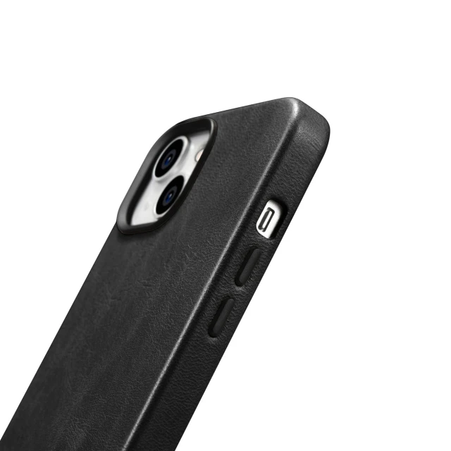 Чохол iCarer Oil Wax Premium Leather Case для iPhone 14 Plus Black with MagSafe (WMI14220703-BK)