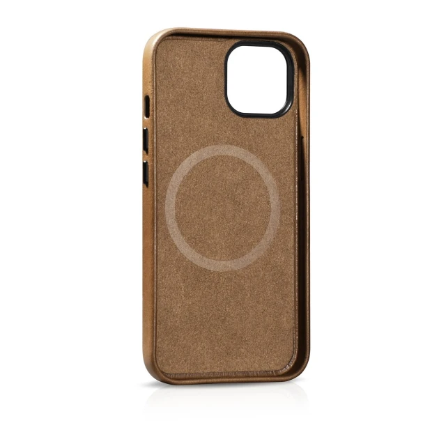 Чохол iCarer Oil Wax Premium Leather Case для iPhone 14 Plus Brown with MagSafe (WMI14220703-TN)
