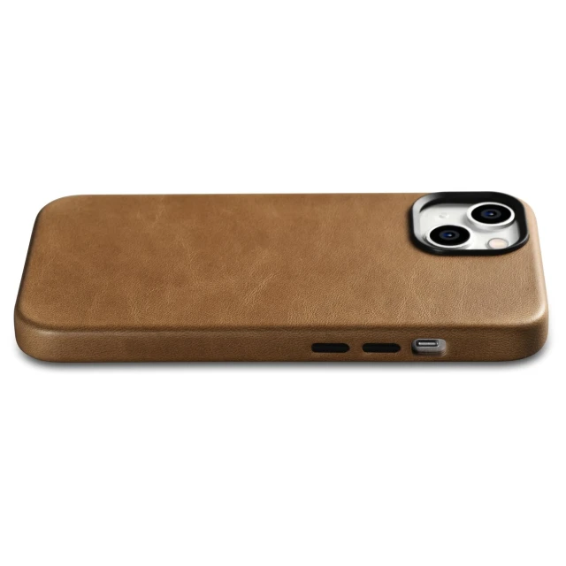 Чохол iCarer Oil Wax Premium Leather Case для iPhone 14 Plus Brown with MagSafe (WMI14220703-TN)